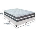 Ver imagem 3 de Cama Box Branco e Colchão Black Graphite Molas Ensacadas King 193x203x32 Anjos