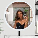 Ver imagem 7 de Espelho Redondo 40cm Iluminado Led 6000k Frio Touch Screen-luz Indireta