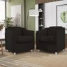 Poltrona Tilla Sala de Espera em Suede Balaqui Decor Preto - 1