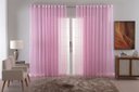 Ver imagem 1 de Cortina Voil Xadrez para Sala, Quarto e Cozinha 6,00 X 2,50 Rosa