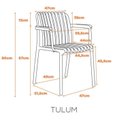 Ver imagem 2 de Kit 1 Mesa Creta 140x72cm e 6 Cadeira Tulum em Polipropileno