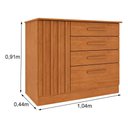 Ver imagem 3 de Cômoda com 4 Gavetas 104cm Multimóveis CR35477 Cinamomo