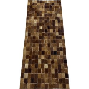 Tapete de Couro Passadeira Castanho 0,50x1,20 sem Bordas