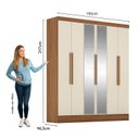 Ver imagem 3 de Guarda-roupa 6 Portas 3 Gavetas com Espelhos Lisboa Espresso Móveis