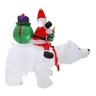 Papai Noel Inflavel Urso Polar Natal Natalino Decoraçao Enfeite Casa Festa Comemoraçao Jardim - 2