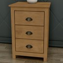 Ver imagem 1 de Mesa de Cabeceira 3 Gavetas Madeira Maciça Mazzaro F06 Freijó - Lyam Decor