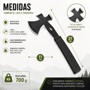 Ver mais imagens de Machadinho Tatico Militar Camping 3 em 1 Machado Tomahawk Martelo em Aco Pe de Cabra Cabo Emborracha