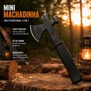 Ver imagem 3 de Machadinho Tatico Militar Camping 3 em 1 Machado Tomahawk Martelo em Aco Pe de Cabra Cabo Emborracha