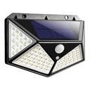 Ver imagem 1 de Luminária Solar Sensor de Movimento Branco Frio Presença Parede 100 LED 3 Funçoes Lâmpada Prova D