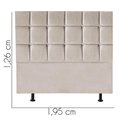 Ver imagem 2 de Cabeceira Estofada Cama Box Casal King 195cm Espanha Corino Bege- Mabe Magazine
