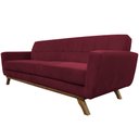 Ver imagem 7 de Sofá 04 Lugares 230cm com Base de Madeira Miami Veludo Marsala - CasaePoltrona