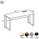 Ver imagem 3 de Mesa Plataforma Individual com Caixa de Tomadas Pés Metal 120cm Industrial Executive Cinza