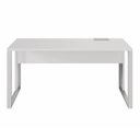 Ver imagem 5 de Mesa Plataforma Individual com Caixa de Tomadas Pés Metal 120cm Industrial Executive Cinza