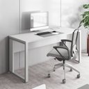 Ver imagem 1 de Mesa Plataforma Individual com Caixa de Tomadas Pés Metal 120cm Industrial Executive Cinza