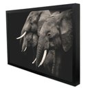 Ver imagem 3 de Quadro Decorativo Elefantes em Moldura Caixa Tacolado Moldura Trad 1cm Branca sem Vidro 30 X 40cm