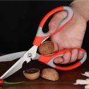 Ver imagem 2 de Kit 2 Tesoura de Cozinha de Aço Inoxidável 21cm Multifuncional, Carne e Vegetais, Osso de Frango, Ab