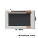 Ver imagem 4 de Painel Leme para TV até 70 Extensível 1,60m a 1,80m Off White Matte/Freijó Colibri Decor