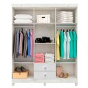 Ver imagem 3 de Quarto Bebê 6 Portas com Gaveteiro Ternura Baby e Mini Berço Moisés Alegria com Colchão -