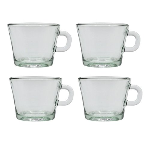 Conjunto 4 Xícaras Café Chá Tango Vidro Class Home 187ml