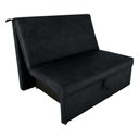Ver imagem 4 de Sofá Cama Dominion 2 Lugares Reclinável 113cm Preto