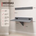 Ver imagem 6 de Mesa Suspensa Dobrável 80x50cm MDF 15mm - Pocket Acqua