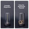 Luminaria Lampada Magnetica Minimalista Mesa Led Touch 3 Niveis sem Fio Filamento Recarregavel Moder - 2