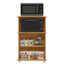 Ver imagem 5 de Balcão Multiuso Isis 2 Portas para Forno e Micro-ondas Freijó/off White Cristal - Nicioli