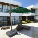 Ver imagem 2 de Ombrelone Guarda Sol Premium Aluminio Verde 3x3m C/ Base de 120l