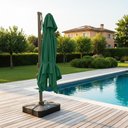 Ver imagem 4 de Ombrelone Guarda Sol Premium Aluminio Verde 3x3m C/ Base de 120l