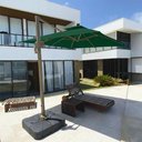 Ver imagem 2 de Ombrelone Guarda Sol Premium Aluminio Verde 3x3m c/ Base de 120L