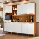 Ver imagem 1 de Cozinha Compacta Pilar 11 Portas 1 Gaveta Freijó/Off White - Pnr Móveis