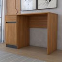 Ver imagem 5 de Mesa Escrivaninha Loft 1 Porta 1 Gaveta Amêndola Touch/grafito - Panorama Móveis