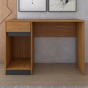 Ver imagem 6 de Mesa Escrivaninha Loft 1 Porta 1 Gaveta Amêndola Touch/grafito - Panorama Móveis