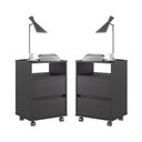 Ver imagem 1 de Conjunto de 2 Gaveteiros Flox Preto Onix