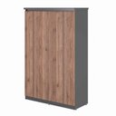 Ver imagem 4 de Escrivaninha Retangular Escrivaninha 1.2 com Armário Dubai Moderno sem Gavetas MDF MDP 120cm Noce
