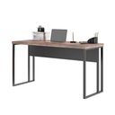 Ver imagem 2 de Escrivaninha Retangular Escrivaninha 1.2 com Armário Dubai Moderno sem Gavetas MDF MDP 120cm Noce