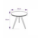 Ver imagem 4 de Mesa Lateral de Canto Tripé 50x35cm Preto