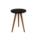 Ver imagem 1 de Mesa Lateral de Canto Tripé 50x35cm Preto