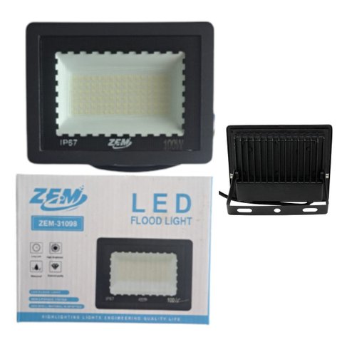 Refletor Led Holofote 100w Bivolt Prova D'água Branco Frio