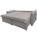 Ver imagem 4 de Sofá Cama 2 Lugares Singapura Reclinável 190cm em Bouclê com Catraca Reforçada e 2 Almofadas:Cinza C