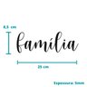 Adorno De Parede Família - Palavra Decorativa, Quadro, lettering - Toque 3D:Preto - 4