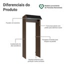 Ver imagem 3 de Porta-geladeira 83 Cm 1 Porta Basculante Rustic/preto Glamy Madesa