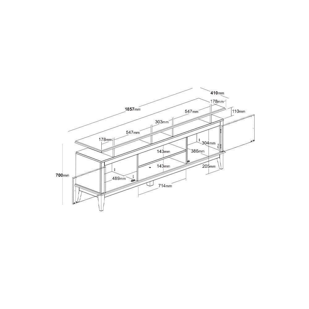 Rack de Madeira Maciça com 2p Base Elevada Verde - 5