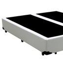 Ver imagem 3 de Cama Box Queen Bipartido Sintético Mega Cama Branco 158x198x42cm
