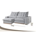 Ver imagem 3 de Sofá 4 Lugares Retrátil e Reclinável Detroit 2.50m Molas Ensacadas e Tecido Linho