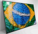 Ver imagem 7 de Quadro Bandeira do Brasil em Fitas - 60x40 Cm - Adesivo Fotográfico