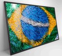 Ver imagem 5 de Quadro Bandeira do Brasil em Fitas - 60x40 Cm - Adesivo Fotográfico