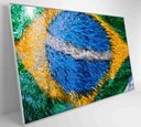Ver imagem 6 de Quadro Bandeira do Brasil em Fitas - 60x40 Cm - Adesivo Fotográfico