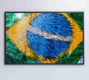 Ver mais imagens de Quadro Bandeira do Brasil em Fitas - 60x40 Cm - Adesivo Fotográfico