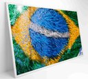 Ver imagem 4 de Quadro Bandeira do Brasil em Fitas - 60x40 Cm - Adesivo Fotográfico